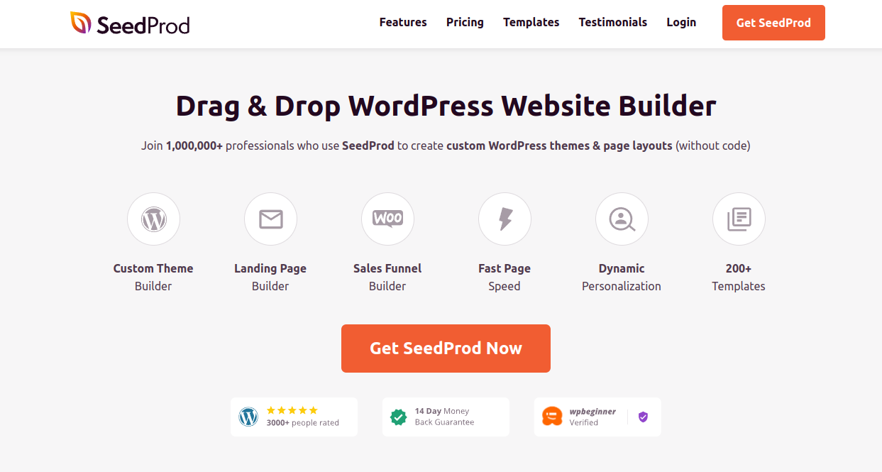Seedprod Drag & Drop WordPress Website Builder