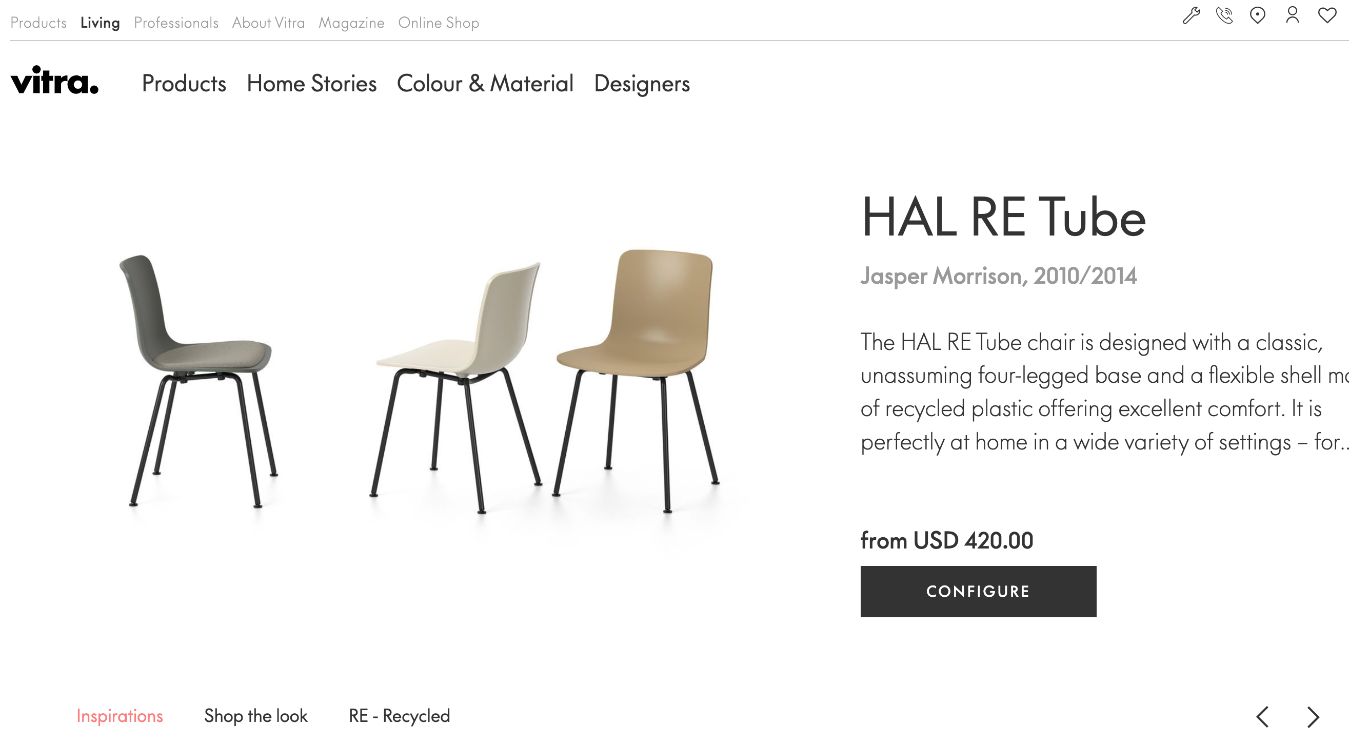 Vitra home decor product page