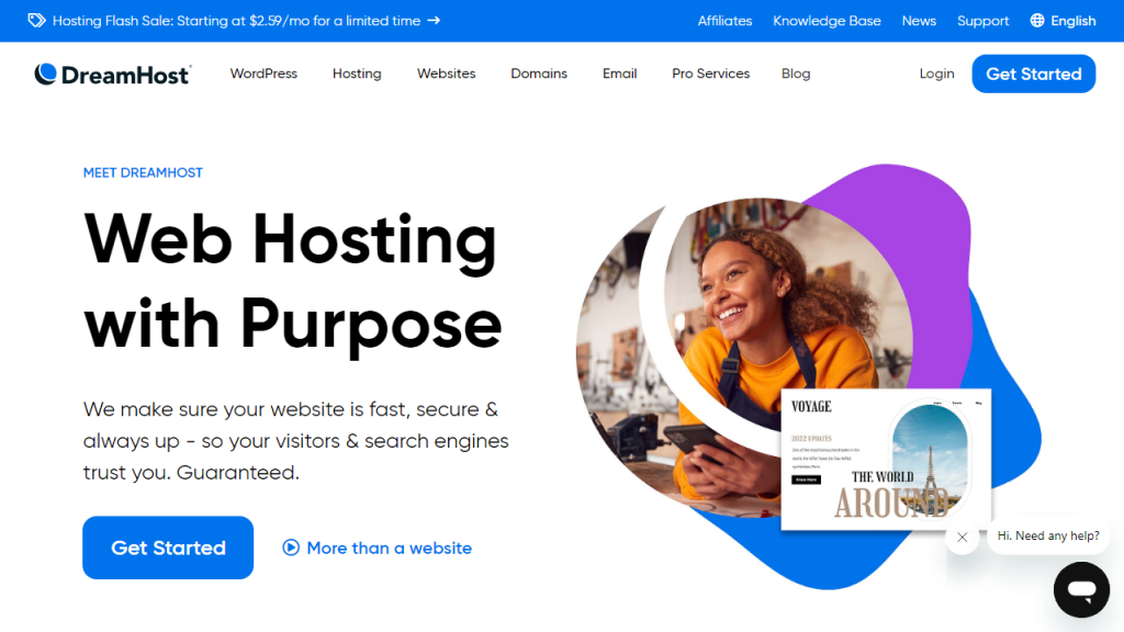 DreamHost one of Best cheap WordPress hosting