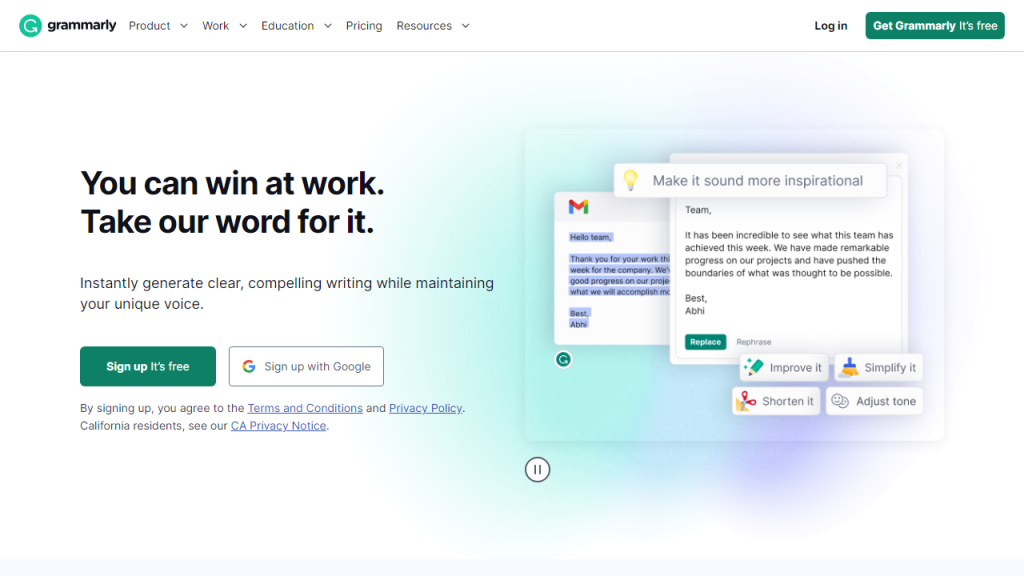 grammarly a tool to check gramma for your WordPress Launch Checklist